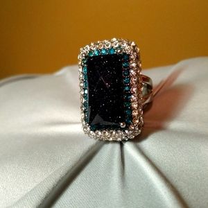 Blue Stone Stainless Steel Ring